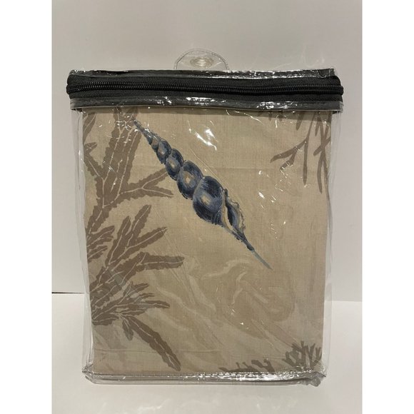 Madison Park Bayside Shower Curtain Coastal Printed Fabric - Picture 2 of 4